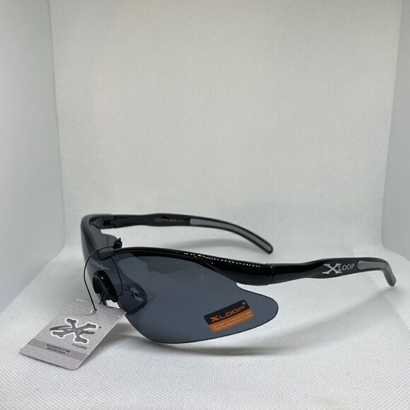 X-Loop Mens Semi-Rimless Mens Dark Lens Sunglasses - Picture 1 of 3
